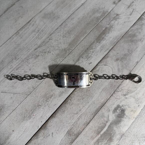 Vintage 1930s-1940s Industrial Salvage Locker Tag Up-cycled Bracelet – Lucky #7‎ - Picture 5 of 8